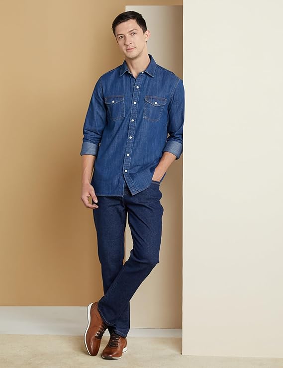 Men's Casual Cotton Denim Shirt