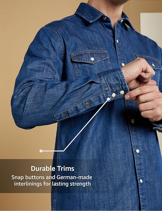 Men's Casual Cotton Denim Shirt