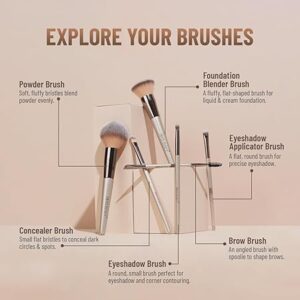 Face & Eye Makeup Brushes Set With 6